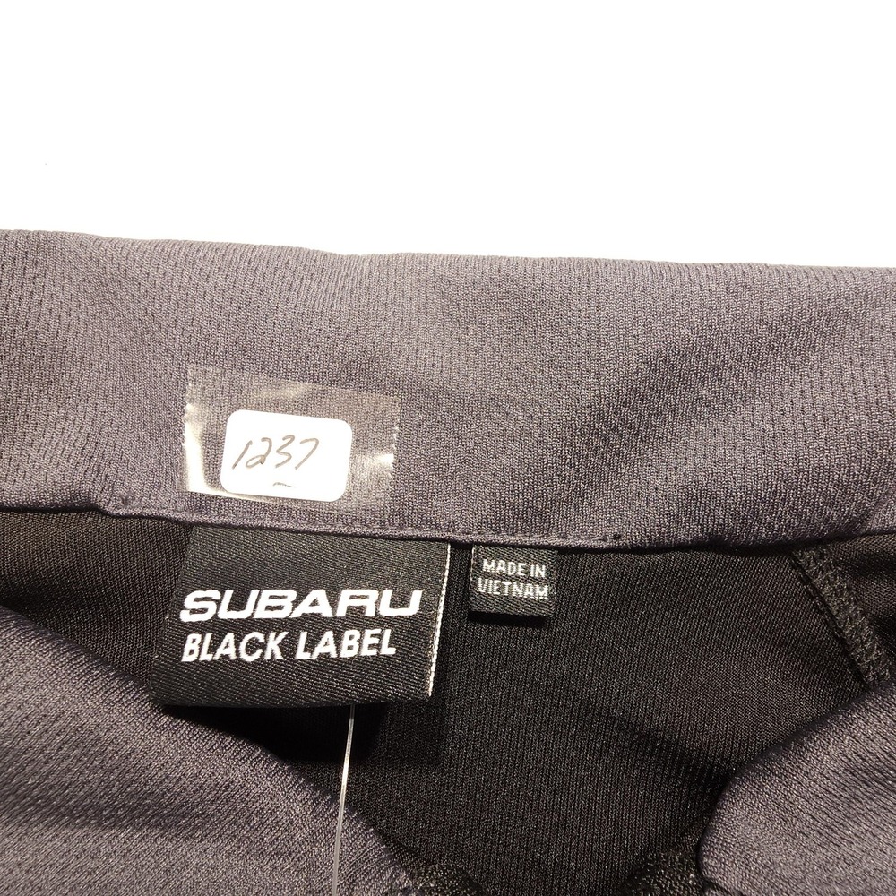 Subaru Black Label Mens XL Black Gray Quarter Zip Performance Pullover NWT - Picture 4 of 13